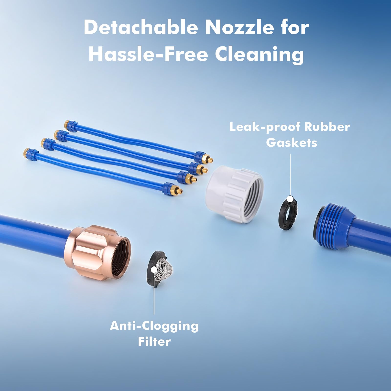 Detachable nozzle of Restmo Adjustable Misters for cleaning