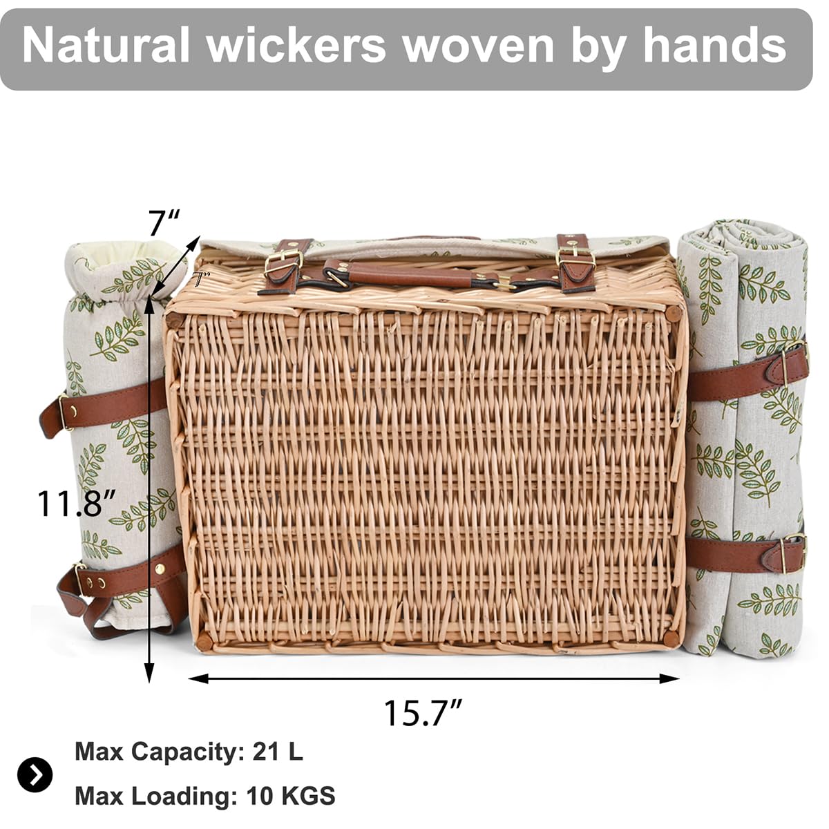 Detachable picnic kit with pine lid as table