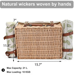 Detachable picnic kit with pine lid as table