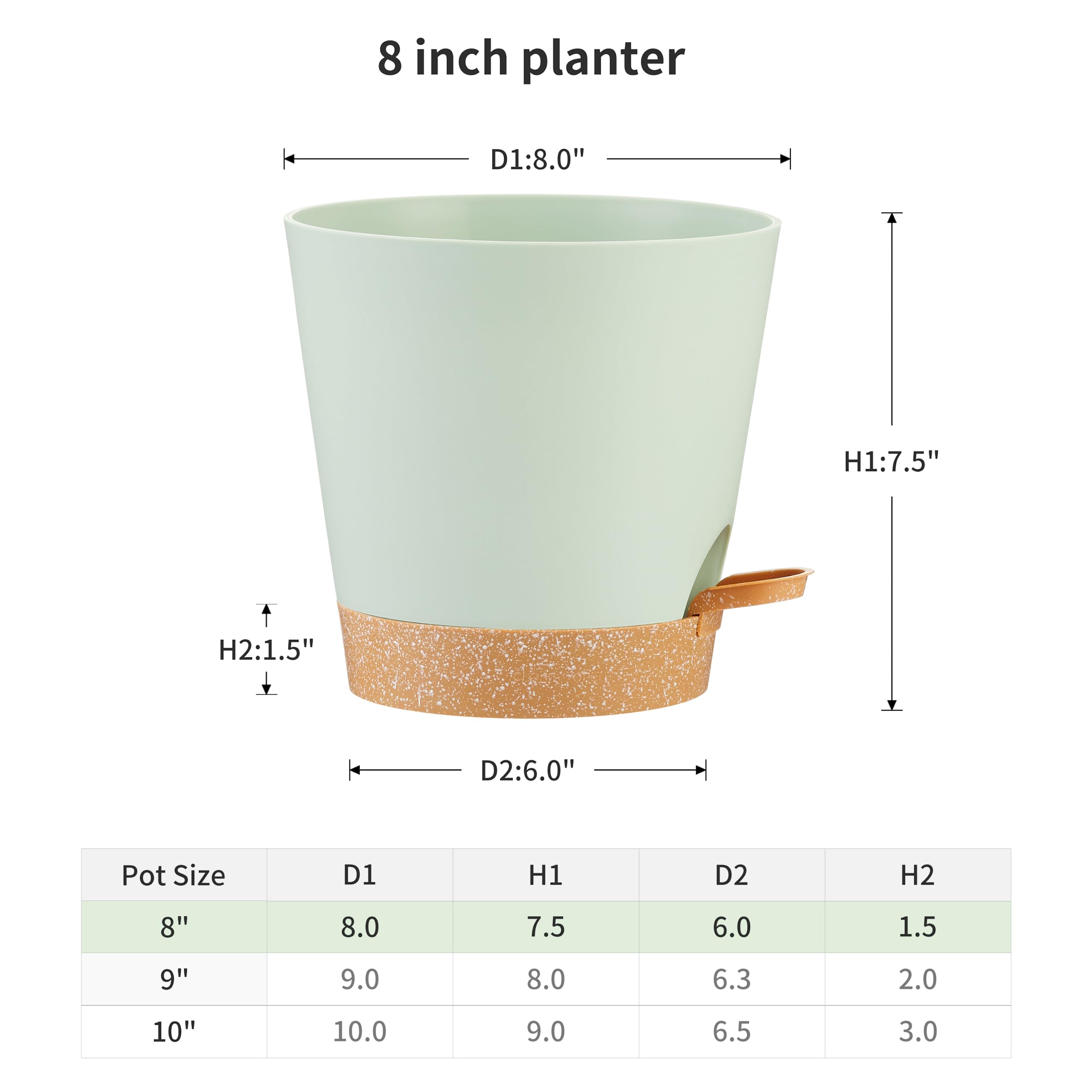 Detachable tray of FaithLand Self Watering Planter Pot