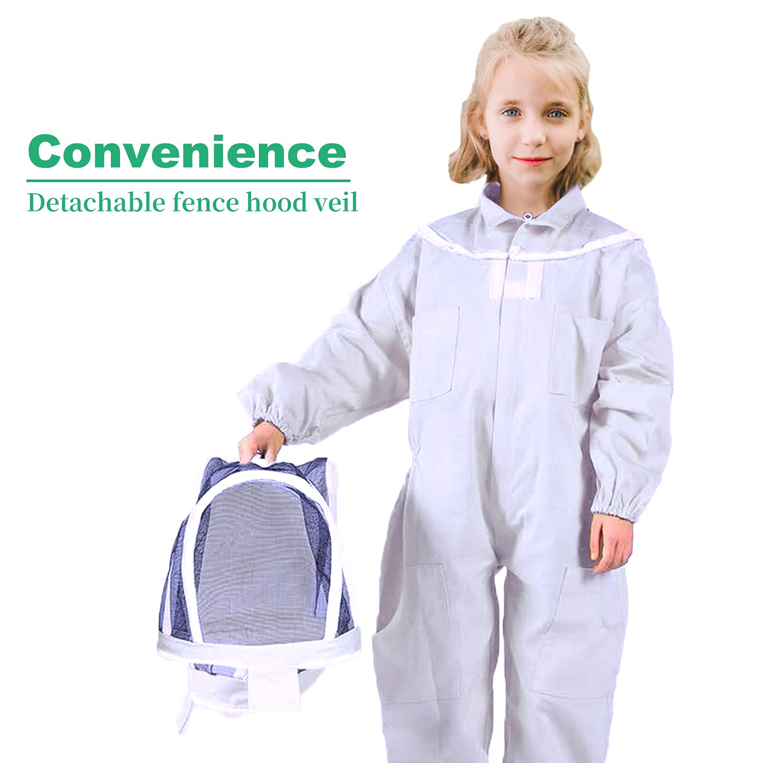 Detachable veil of LONGADS beekeeping suit