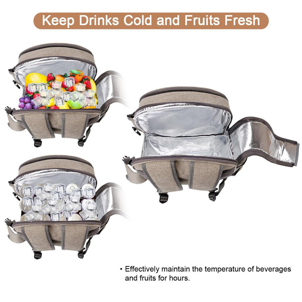 Detachable wine holder and blanket of Sunflora Picnic Backpack