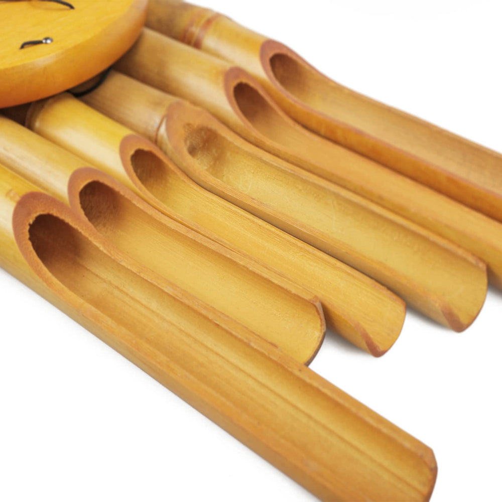 Detail of bamboo texture on Rdutuok wind chimes