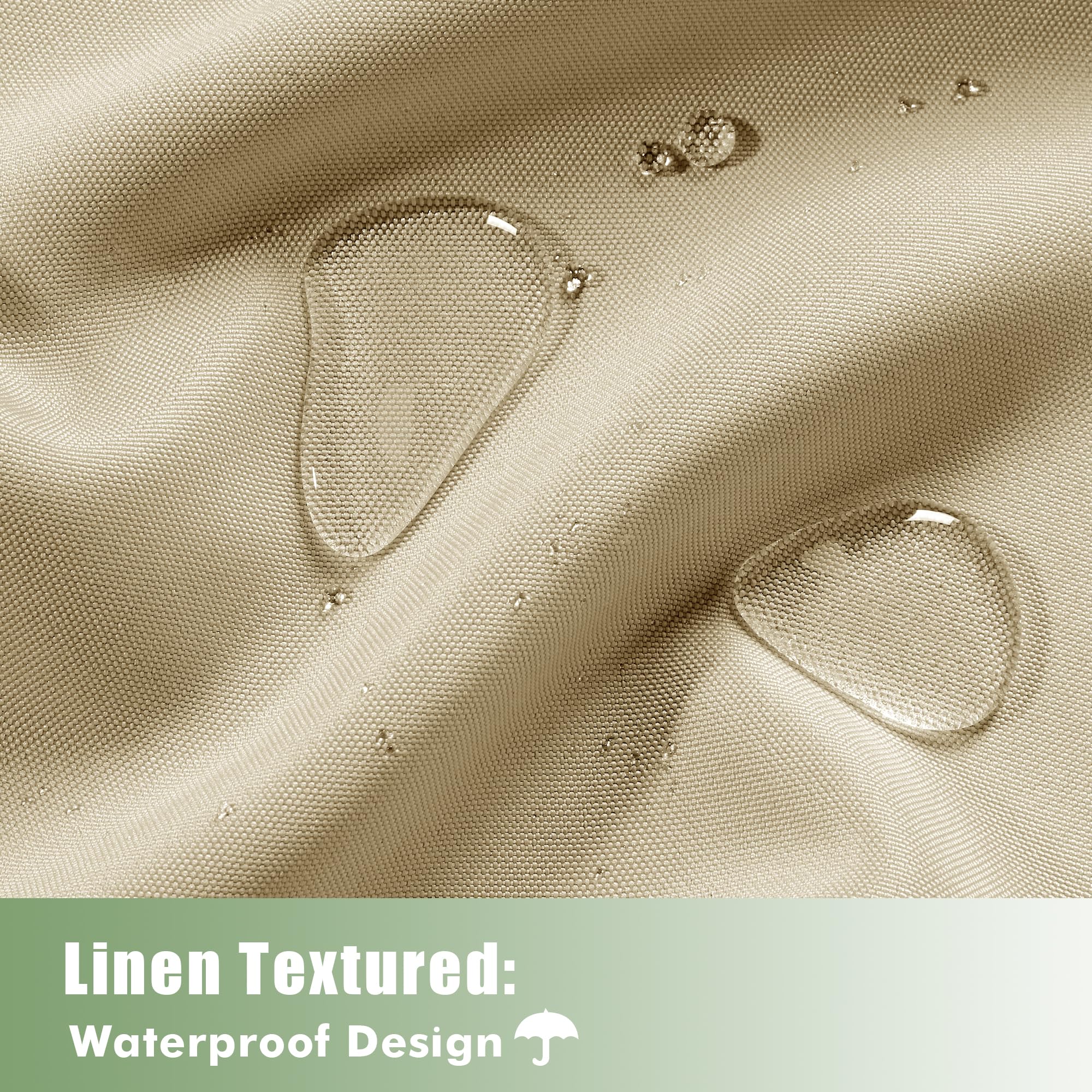 Detail of grommet design on HolidayIdeas outdoor curtains