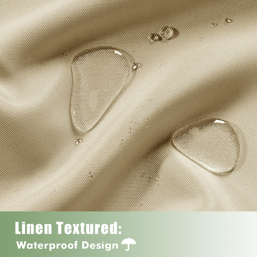 Detail of grommet design on HolidayIdeas outdoor curtains
