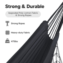 Detail of handcrafted ropes on SUNCREAT camping hammock