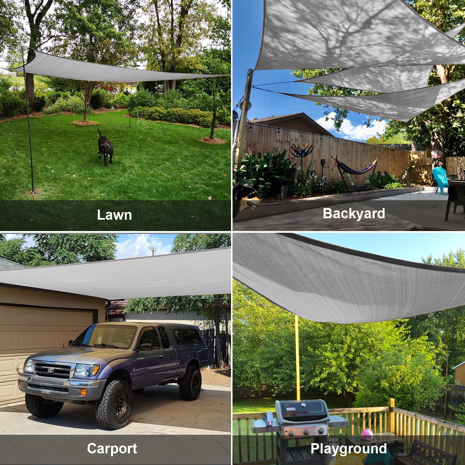 Detail of SUNLAX shade sail's curved design