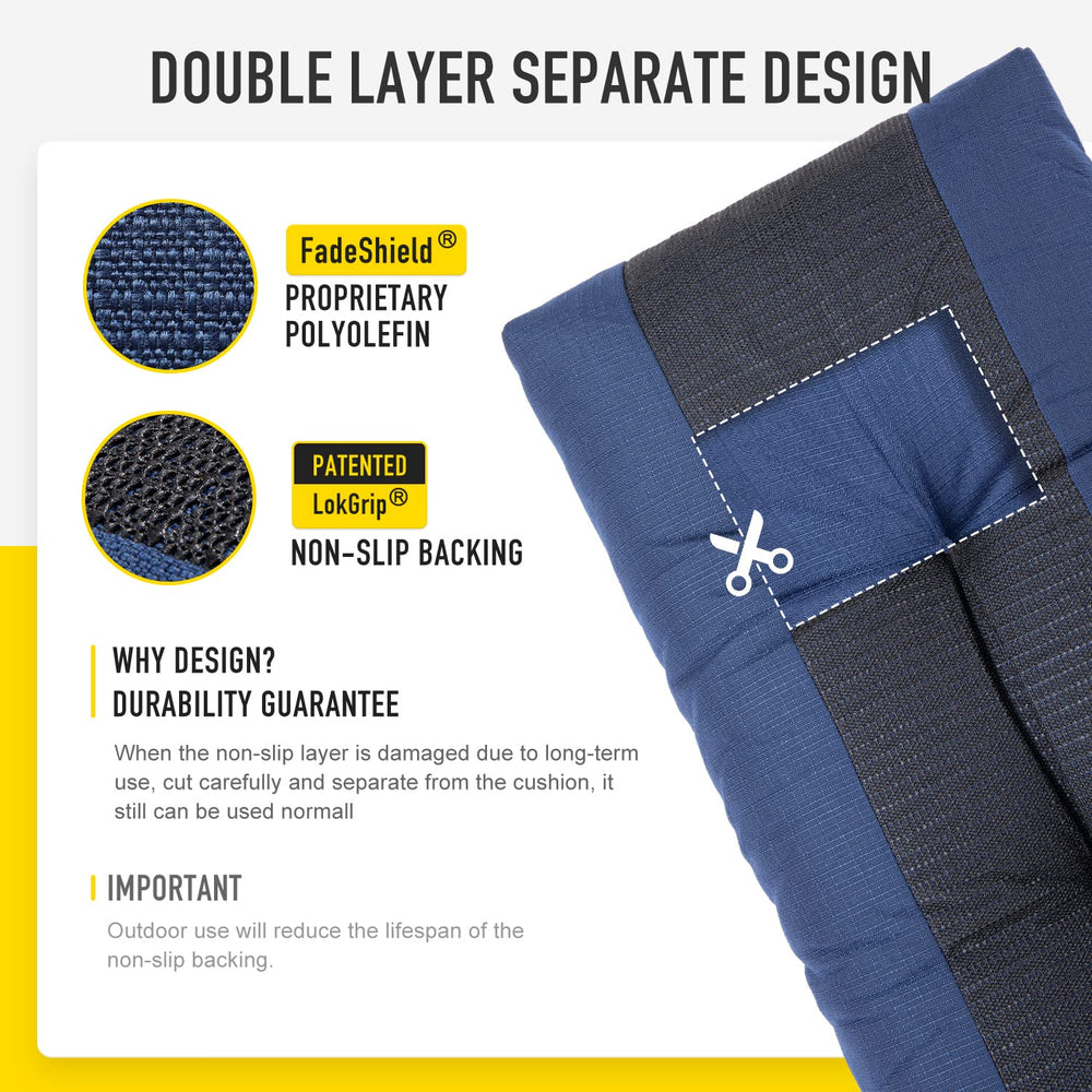 Detail of SUNROX LokGrip cushion memory foam filling