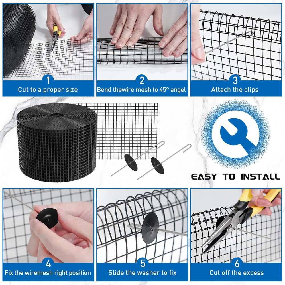 Detail of the galvanized steel and PVC coating of Zapstarz Bird Guard