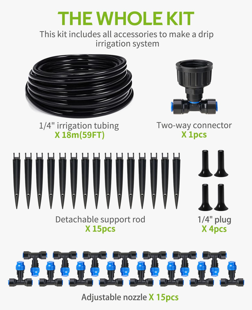 Detail of the quick-connect fittings in HIRALIY irrigation system