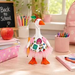 Detailed close-up of Aurexan mini desktop goose outfit