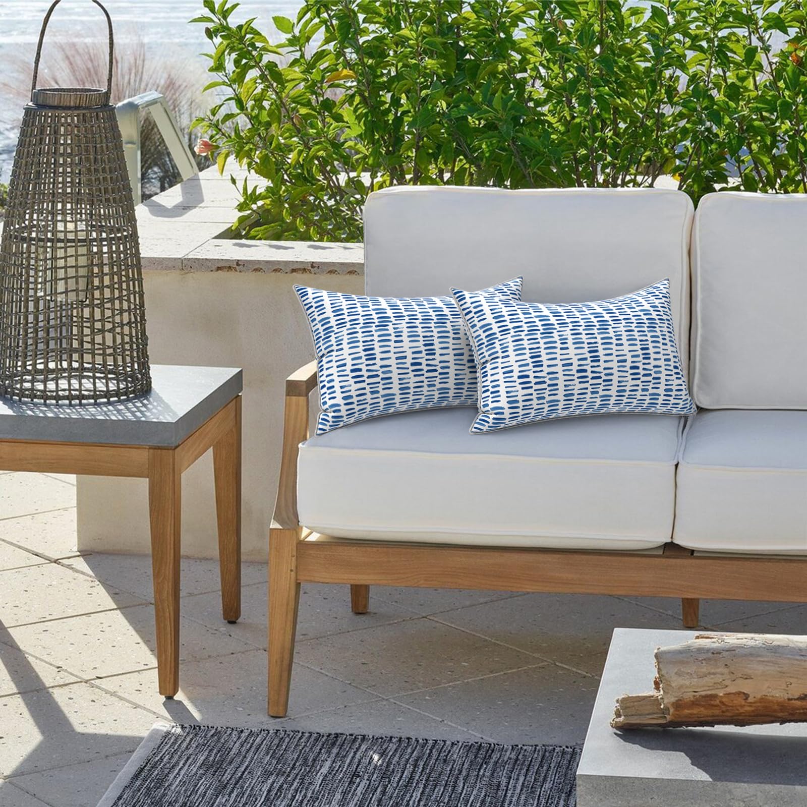 Detailed fabric texture of LVTXIII Outdoor Pillow Covers