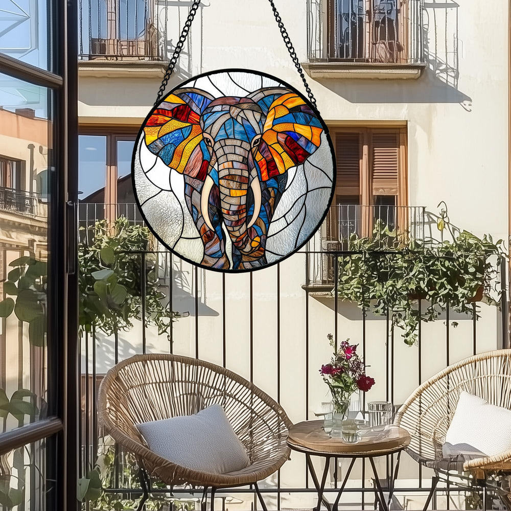 Detailed patterns of AMDERVEN Elephant Suncatcher