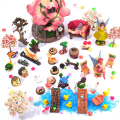 Detailed resin fairy house from HIYZI fairy garden accessories