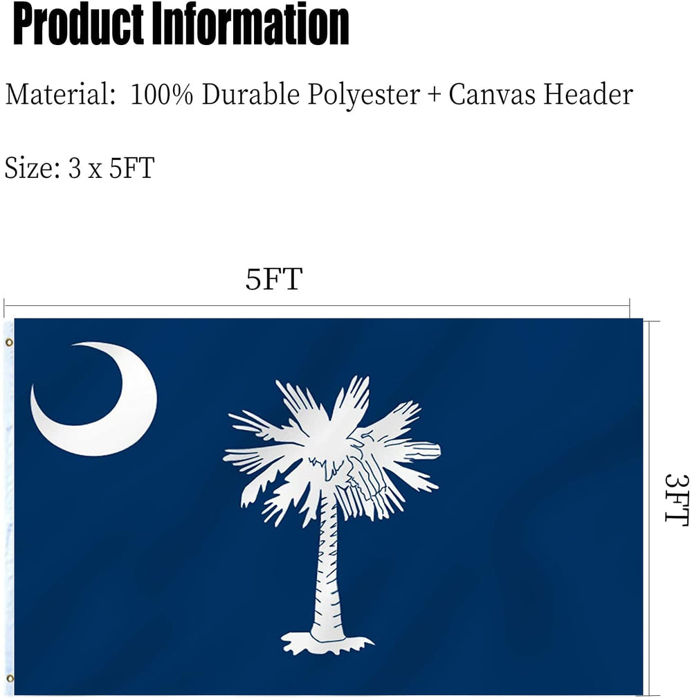 Detailed stitching of ARSOF South Carolina flag