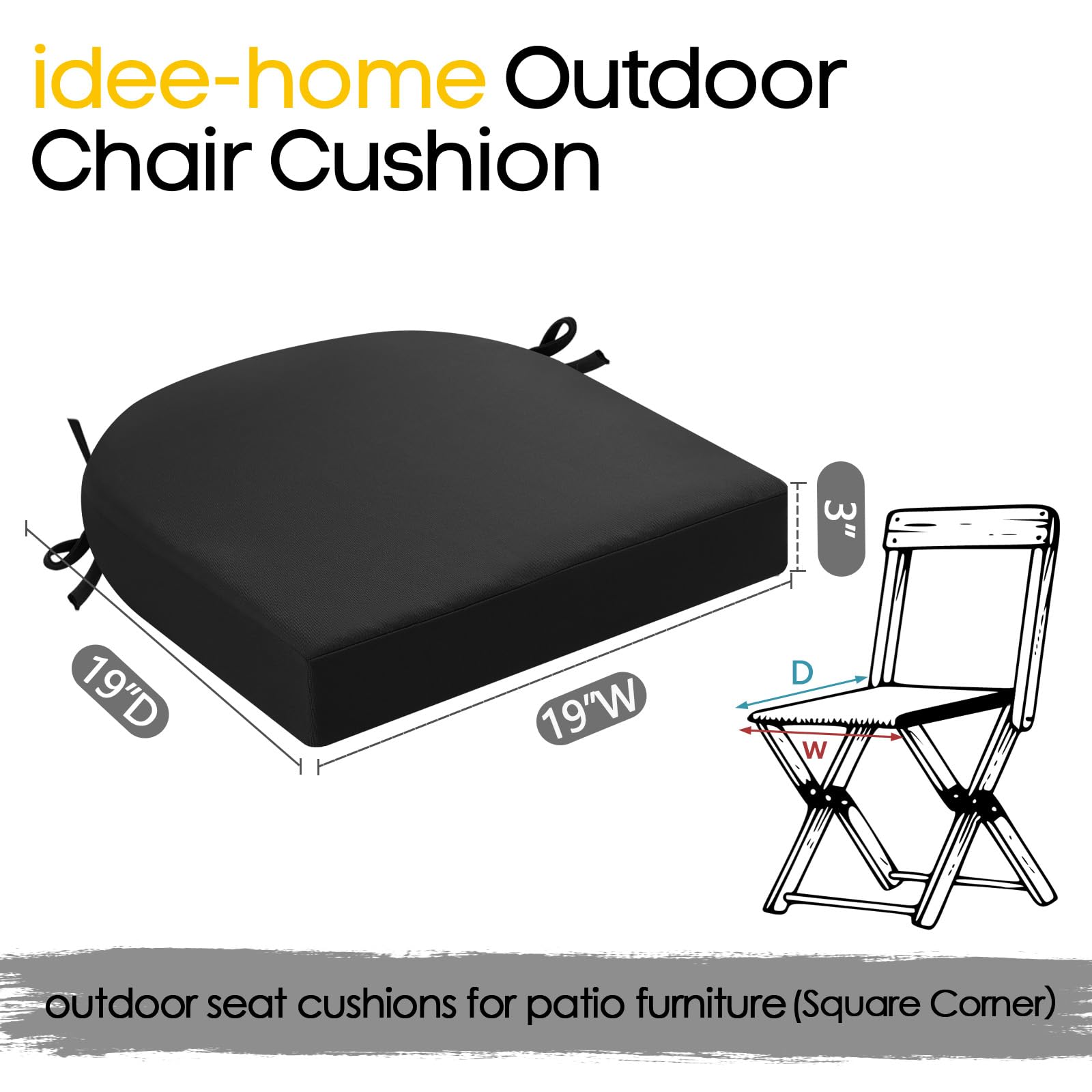 detailed stitching on idee-home outdoor chair cushions