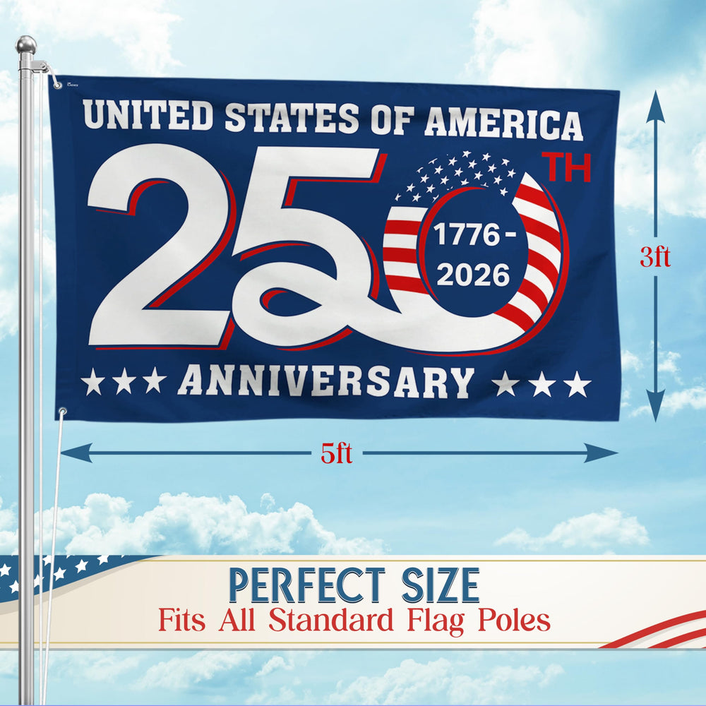 Detailed view of FLAGWIX 250th Anniversary Flag