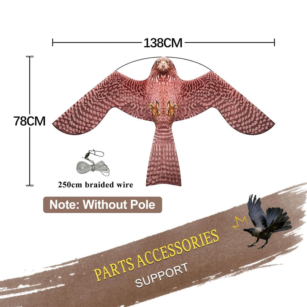 Detailed view of Flerigh Bird Scarer Kite with vibrant colours