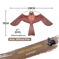Detailed view of Flerigh Bird Scarer Kite with vibrant colours