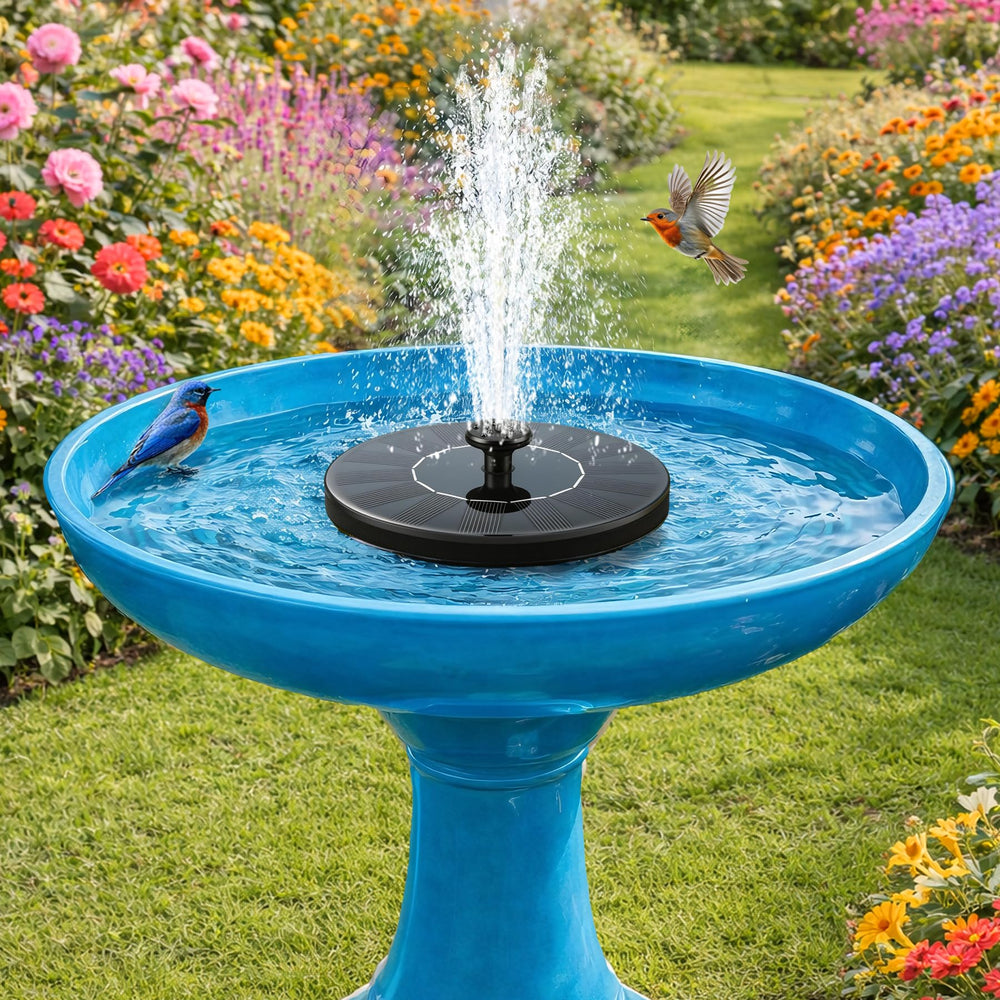 Detailed view of FYDGTPI solar fountain in operation