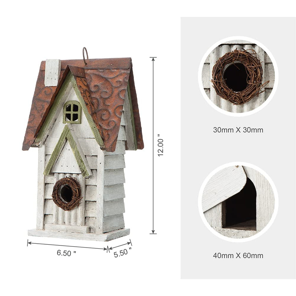 Detailed view of Glitzhome Bird House metal roof reinforcement