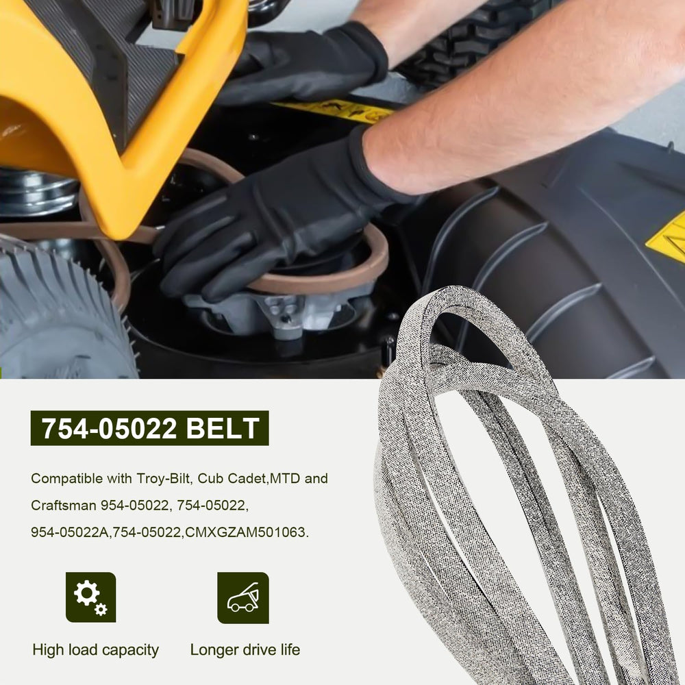 Detailed view of Honoyam lawn mower deck belt material