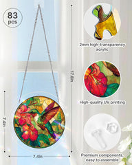 Detailed view of KaayeeWood Acrylic Suncatcher Puzzle pieces