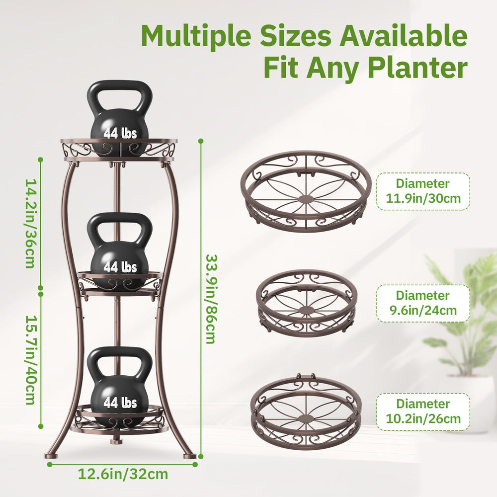 Detailed view of KMOTASUO Plant Stand's ironwork