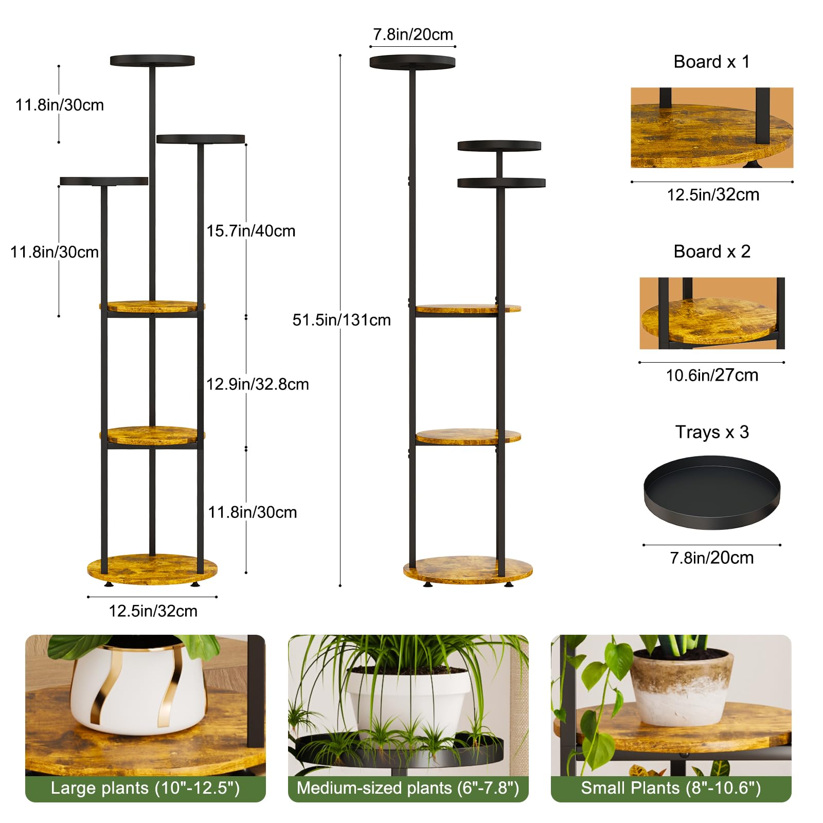 Detailed view of LMGVRZK 6-Tier Indoor Plant Stand assembly instructions