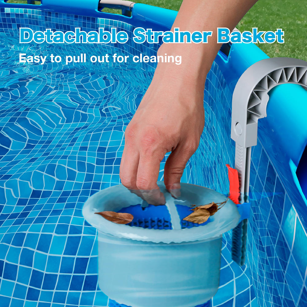 Detailed view of MUWOOB skimmer made from durable plastic material