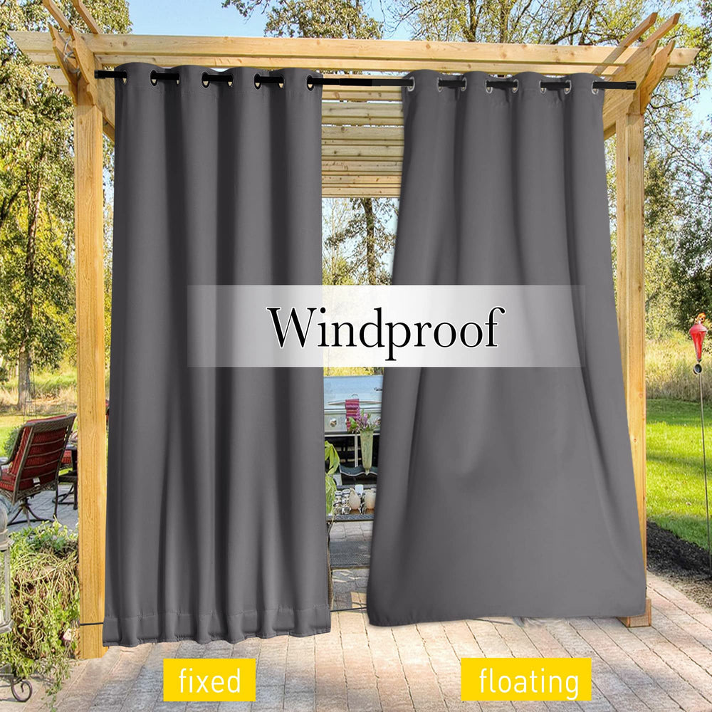 Detailed view of NICETOWN outdoor curtain fabric texture