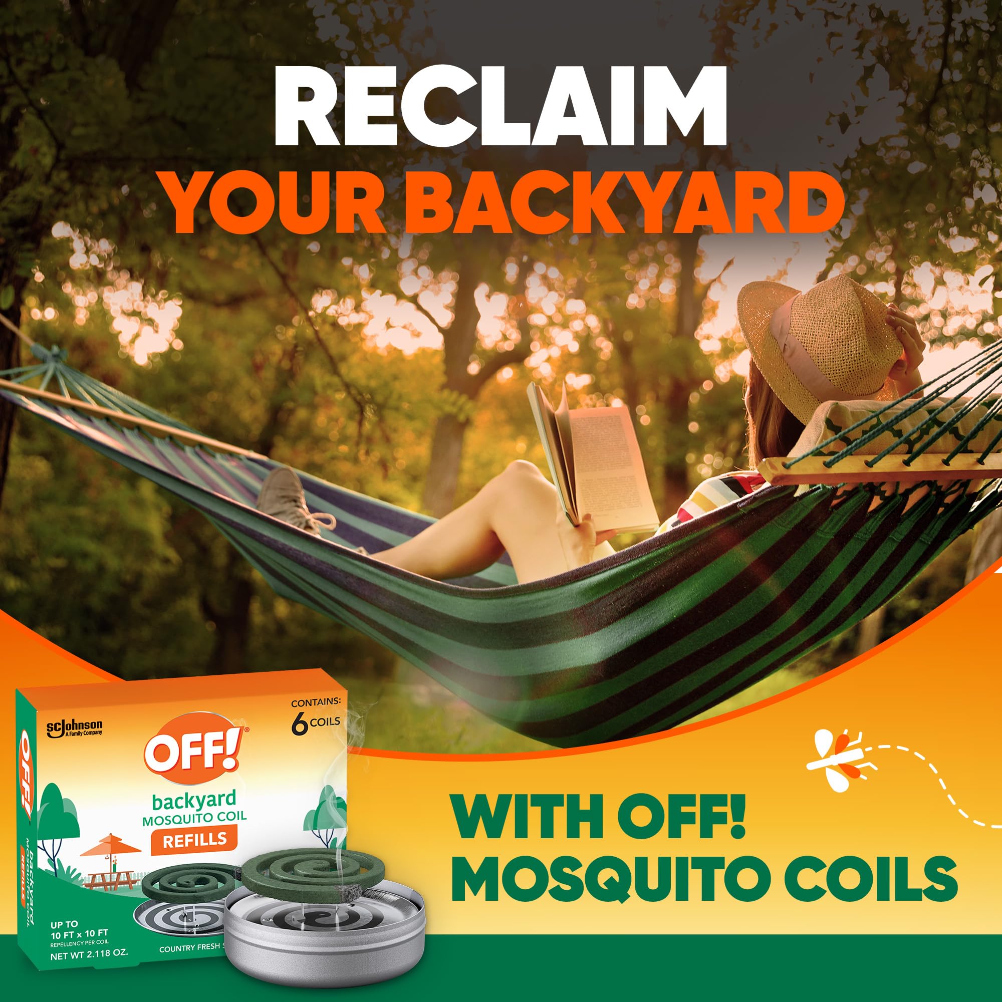 Detailed view of OFF! Mosquito Coil and its features