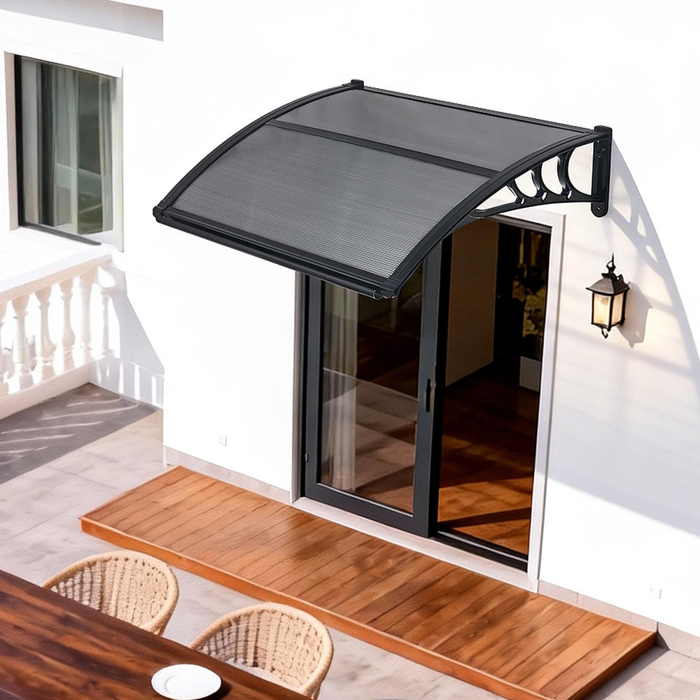 Detailed view of polycarbonate material used in VEVOR awning