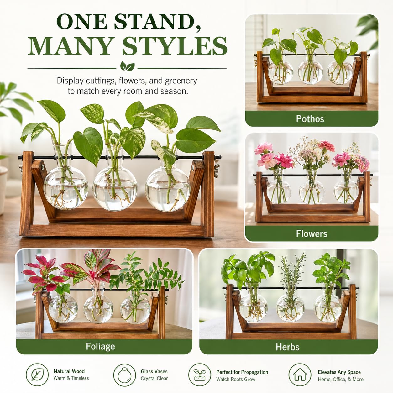 Detailed view of Renmxj wooden frame for plant propagation