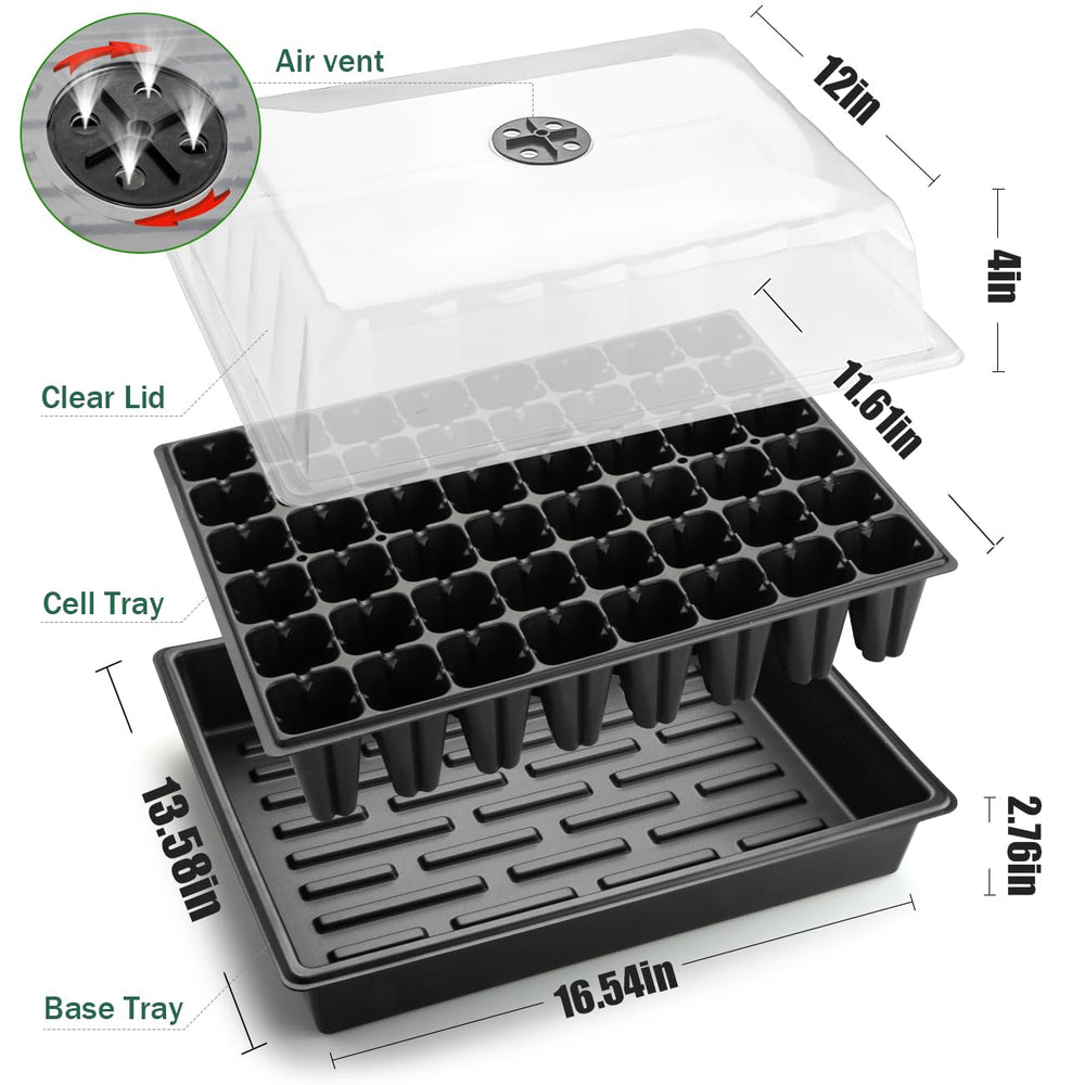 Detailed view of RooTrimmer humidity dome with adjustable vents