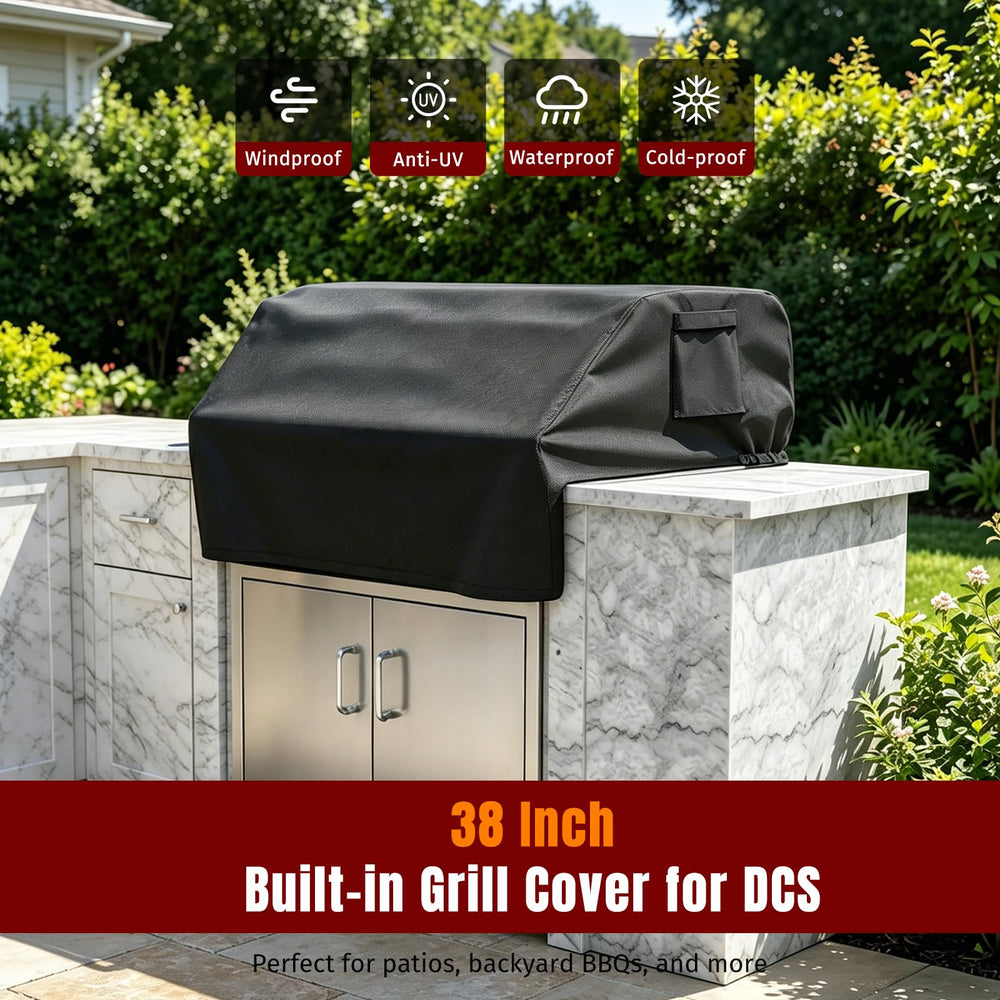 Detailed view of SHINESTAR grill cover with reinforced stitching