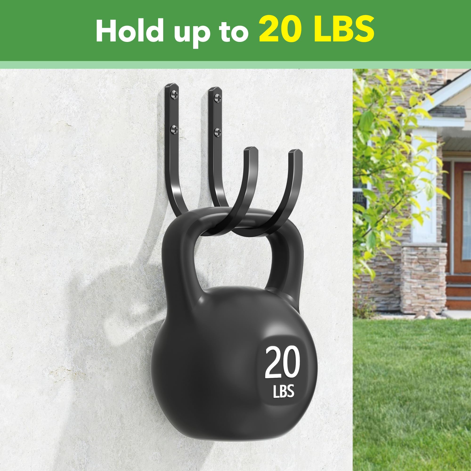 Detailed view of songsoso garden hose holder with a 50ft hose