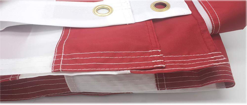 Detailed view of stitched stripes on OLYNIK American Flag