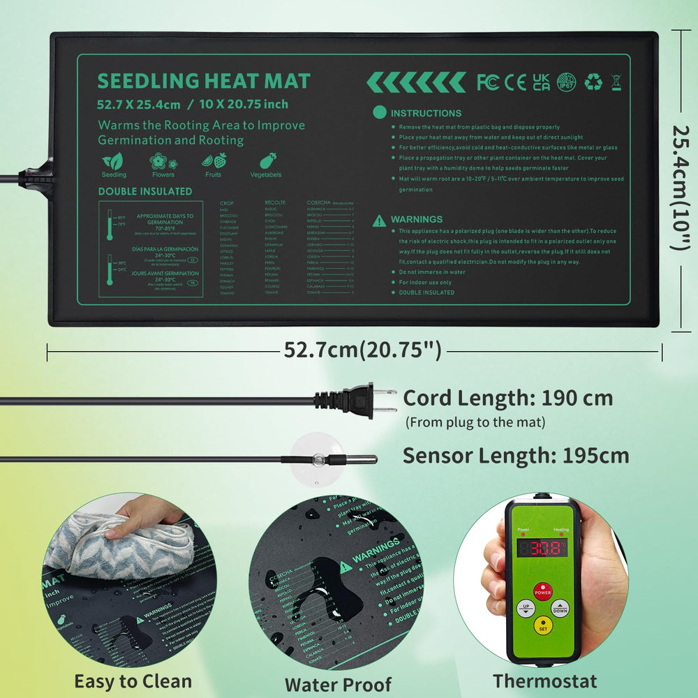 Detailed view of temperature adjustment settings on PETZOOKA heat mat