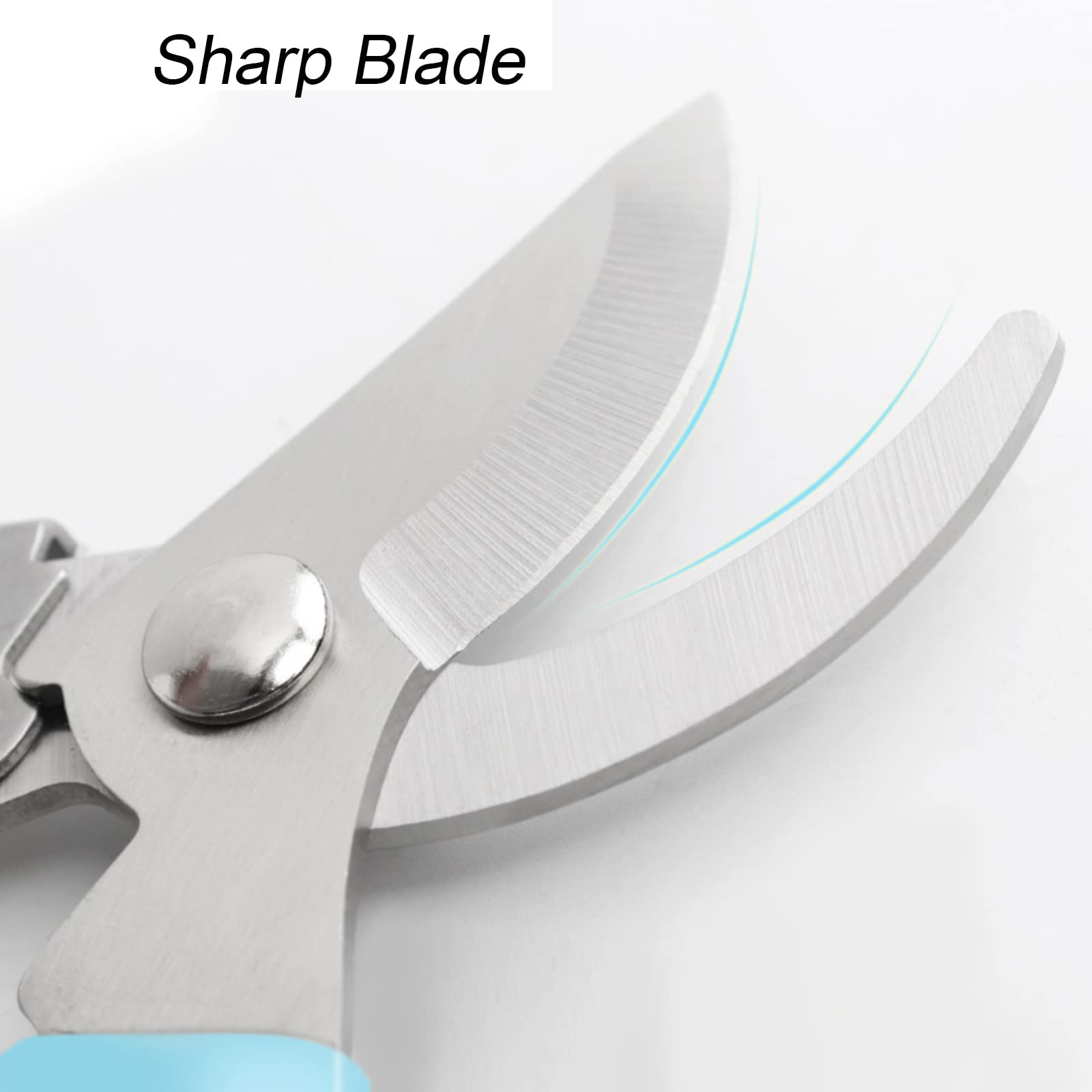 Detailed view of the safety lock on SPDTECH gardening scissors
