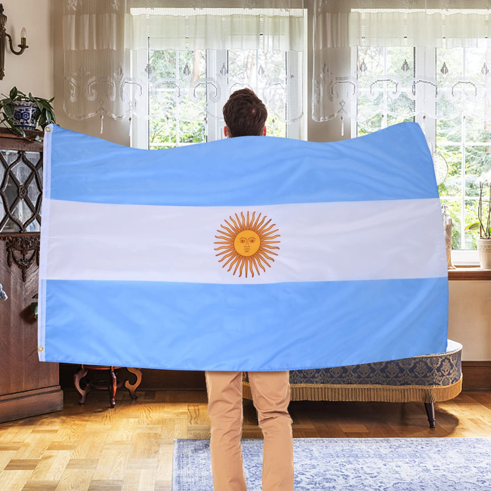Detailed view of the stitching on AhfuLife Argentine Flag