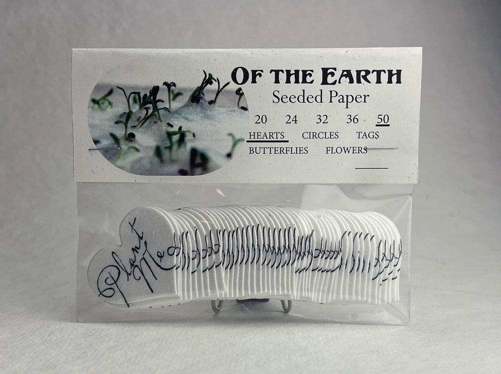 Detailed view of the texture of the wildflower seed paper