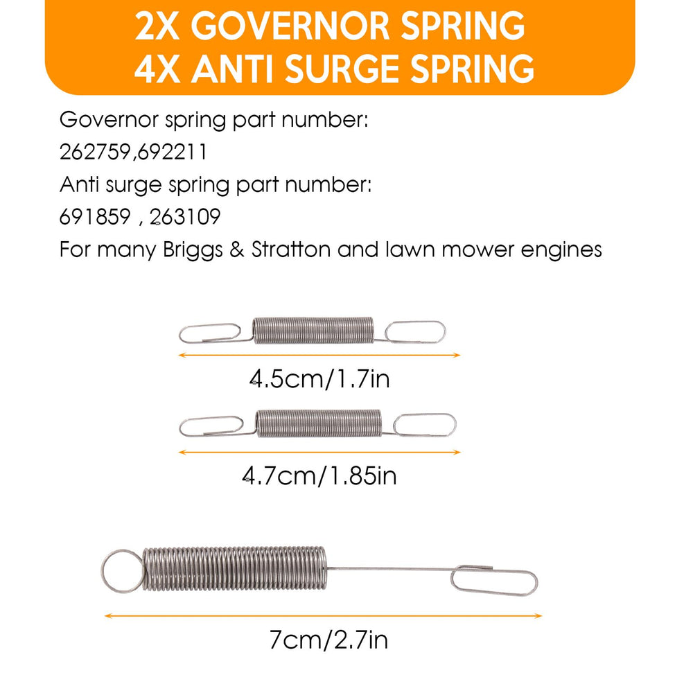 Detailed view of throttle return springs in Kaberalty package