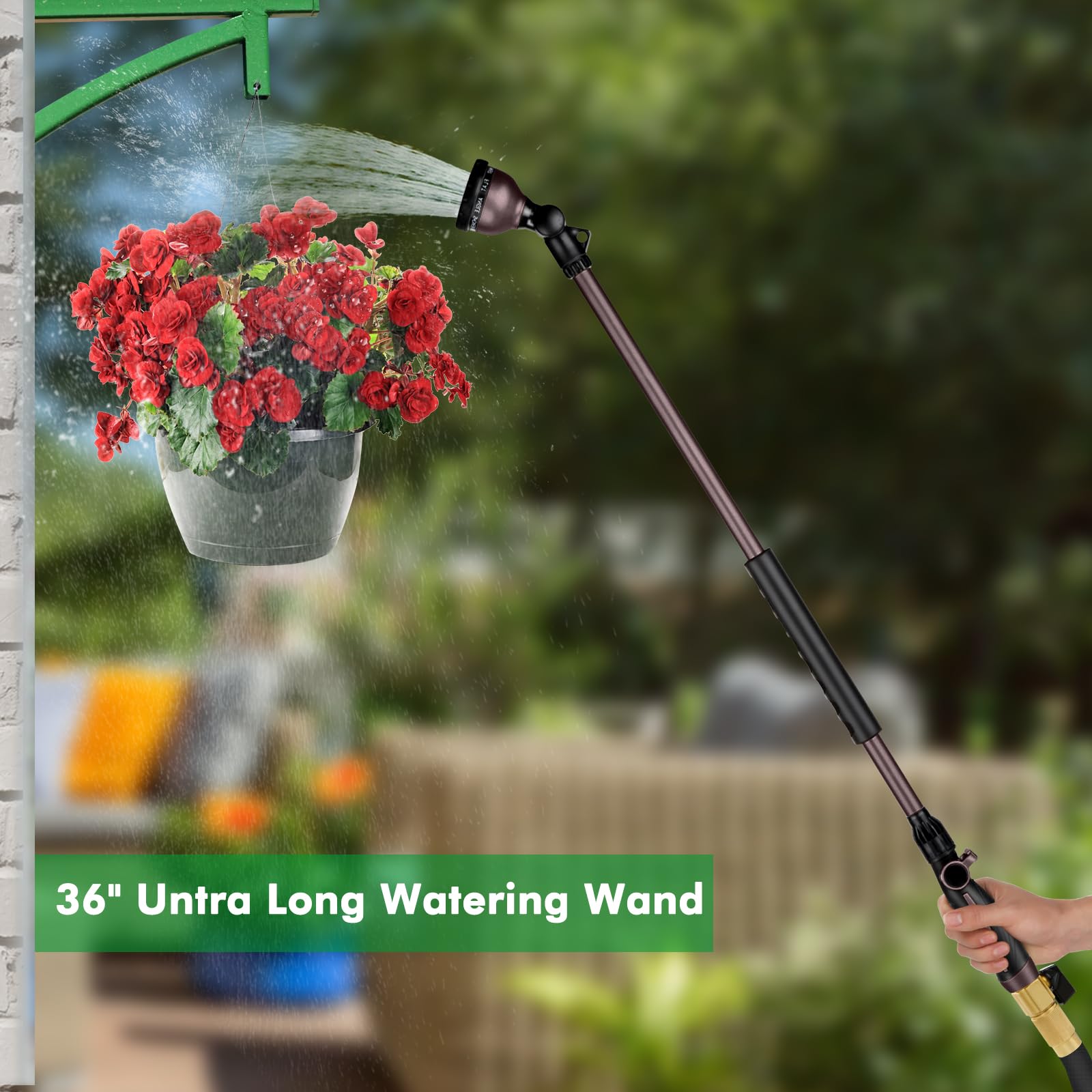 Detailed view of thumb control on Restmo watering wand