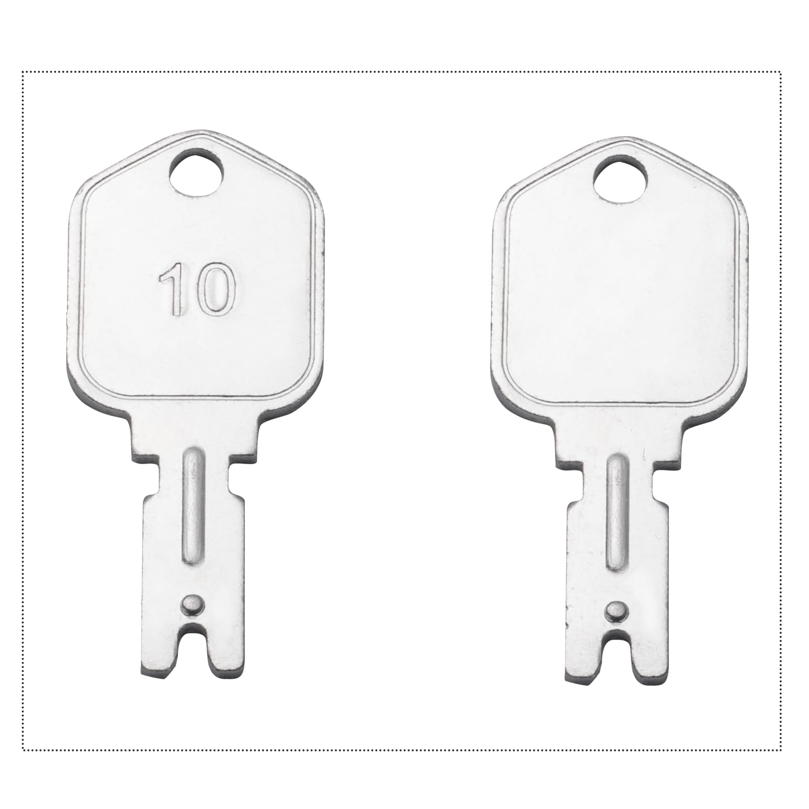 Detailed view of WAHLIN PARTS ignition keys comparing sizes