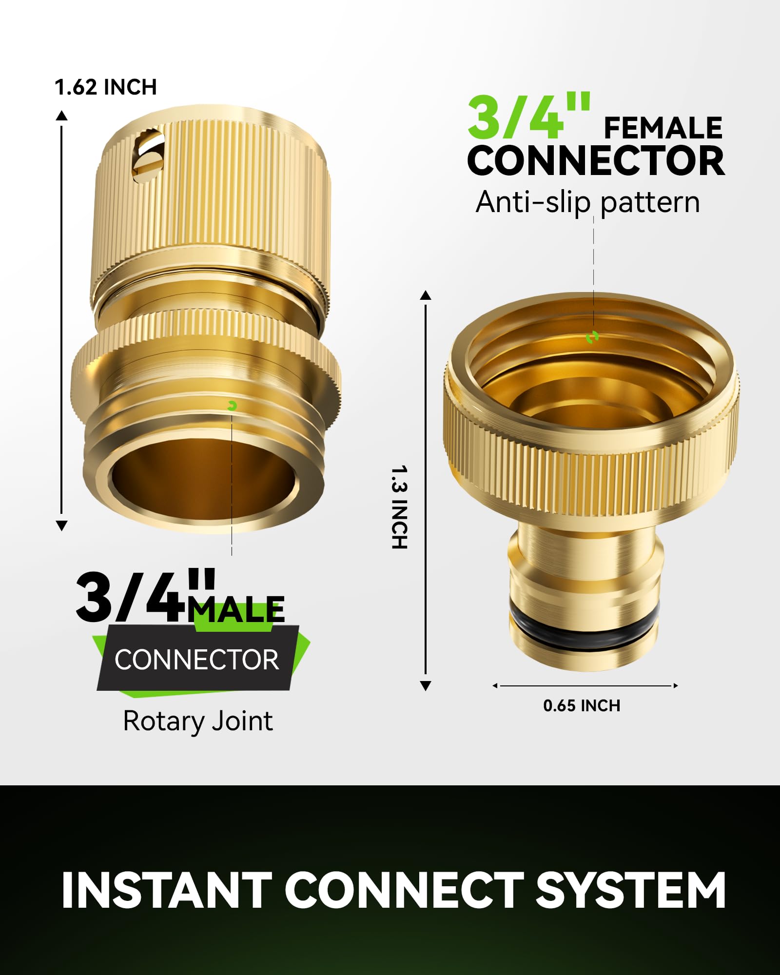 Details of RAINPOINT connectors showing leak-proof design