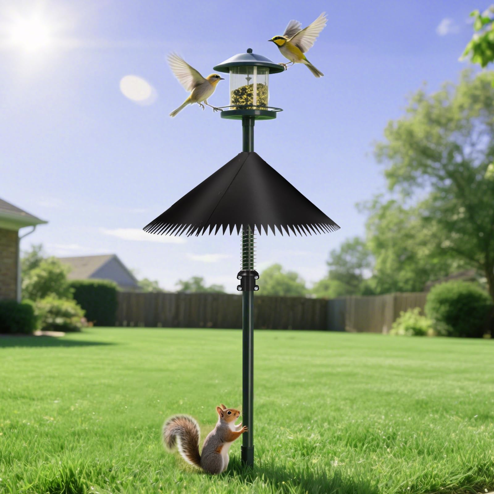 Detoypapa 2 Pack Squirrel Baffle in box with manual