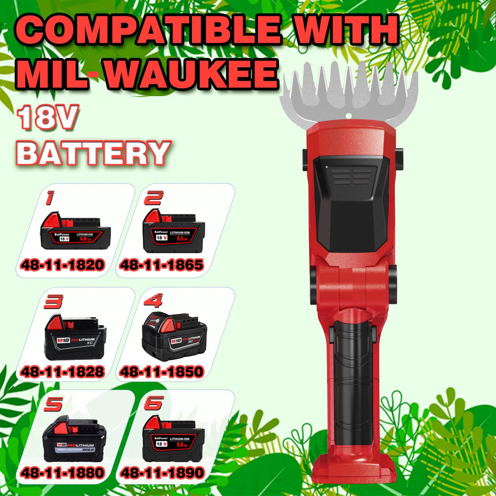 DEVTBLUN Cordless Hedge Trimmer side view showing blade