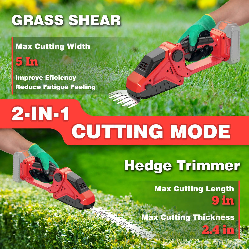 DEVTBLUN Cordless Hedge Trimmer with adjustable head