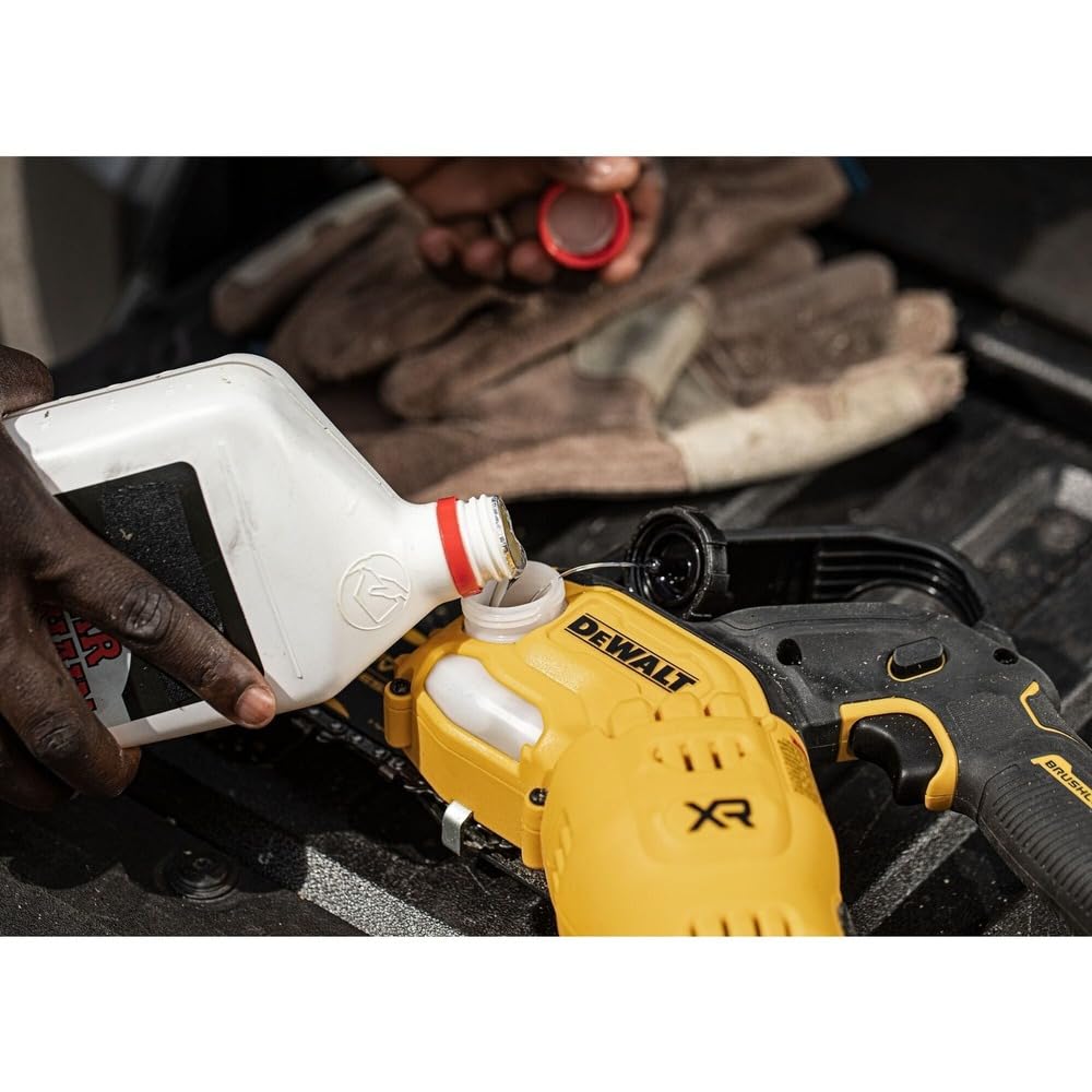 DEWALT Chainsaw DCCS623B showing metal blade